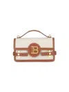 BALMAIN BALMAIN HANDBAG IN CANVAS AND LEATHER