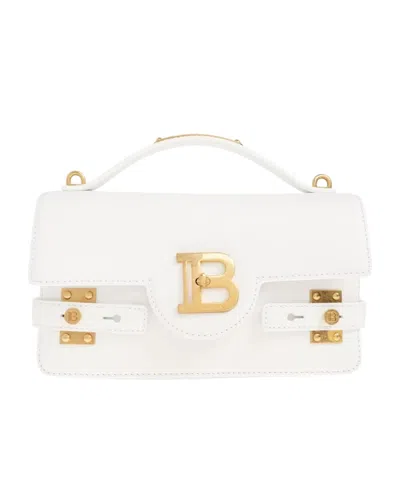 Balmain B Buzz 24 Handbag In White