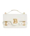 Balmain Leather B-buzz 24 Top-handle Bag In White