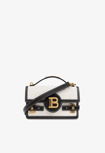 Balmain B-buzz 24 Raffia Handbag