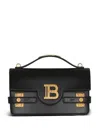 Balmain Bbuzz 24 Shoulder Bag In Smooth Leather In 0pa