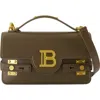 Balmain B-buzz 24 Shoulder Bag - Leather - Khaki