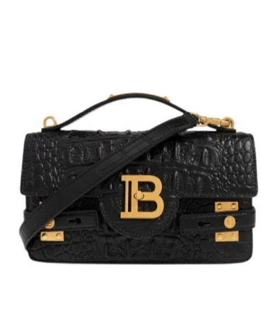 Balmain B Buzz 24 Shoulder Bag In Black