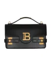 Balmain Bbuzz 24 Shoulder Bag In Smooth Leather In Black