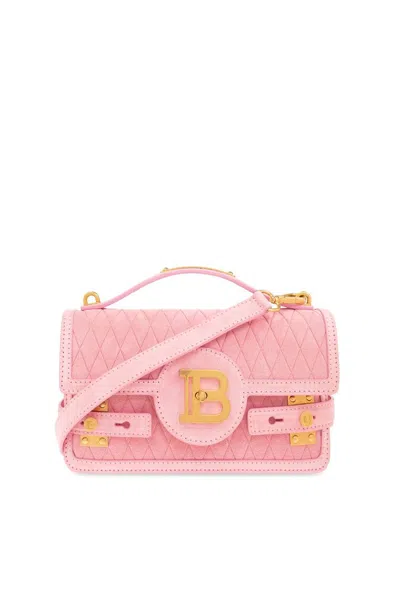 Balmain B Buzz 24 Shoulder Bag In Pink