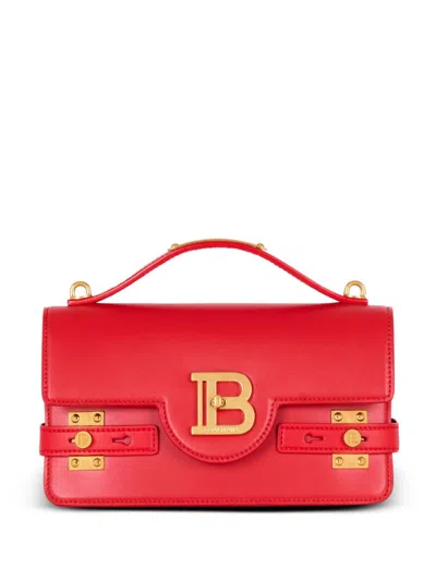 Balmain B-buzz 24 Shoulder Bag In Red