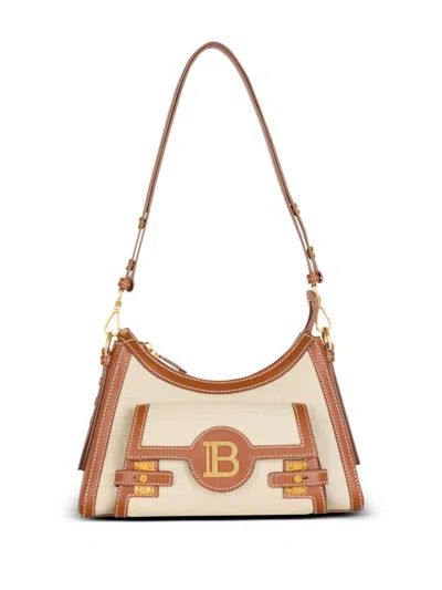 BALMAIN B-BUZZ CANVAS SHOULDER BAG