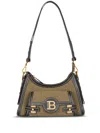 BALMAIN B-BUZZ CANVAS SHOULDER BAG