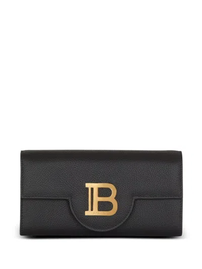 Balmain B-buzz Chain-link Wallet In Schwarz