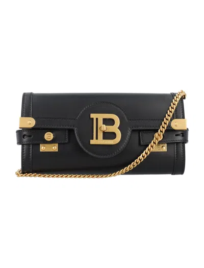 Balmain B-buzz Clutch Bag In Black