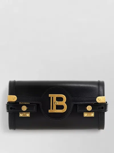 BALMAIN B-BUZZ LEATHER CLUTCH BAG