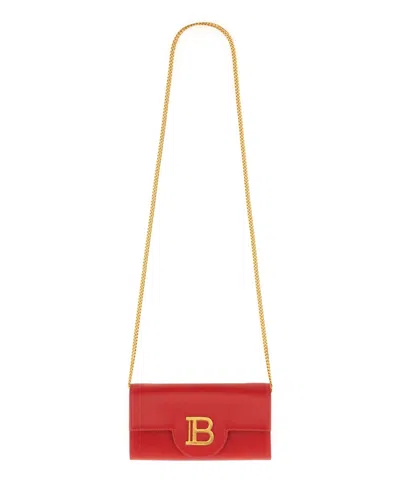 Balmain B-buzz Crossbody Bag In Red