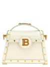 Balmain B-buzz Dynasty Leather Shoulder Bag In Neutral
