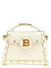 Balmain B-buzz Dynasty Leather Shoulder Bag In White