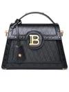 Balmain Small Grocery Polka Dot Embellished Top-handle Bag In Black