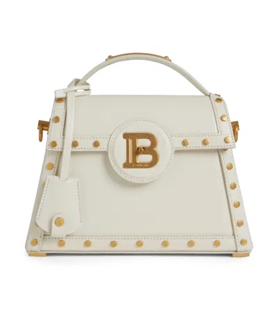 Balmain B-buzz Dynasty Flip Shoulder Bag In White