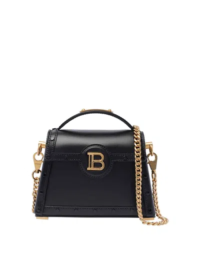 Balmain B-buzz Dynasty Handbag In Black