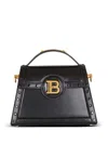 Balmain B-buzz Dynasty Leather Shoulder Bag In Black