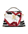 Balmain B-buzz Dynasty Make Up Bag In Embroidered Satin