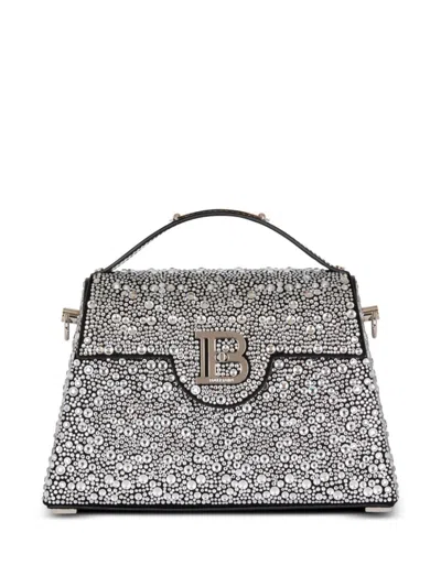 Balmain B-buzz Dynasty Tote Bag In Silver