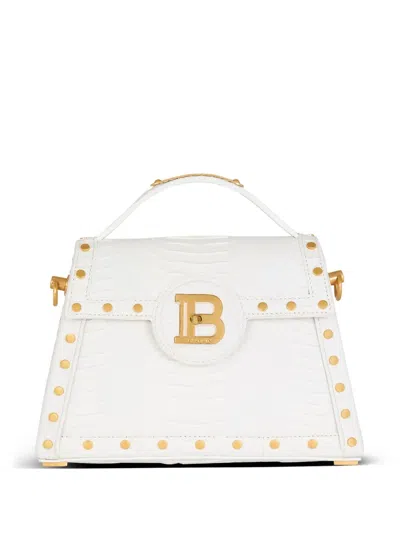 Balmain B-buzz Dynasty Tote Bag In White
