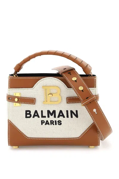 Balmain B-buzz Handbag In Beige