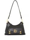 Balmain B-buzz Mini Hobo Handbag In Black