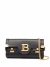 Balmain B-buzz Leather Mini Bag In Black