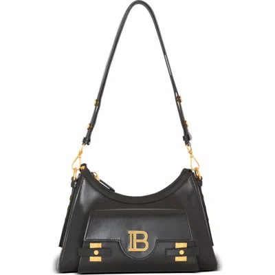 BALMAIN BALMAIN B-BUZZ LEATHER TOP HOBO BAG
