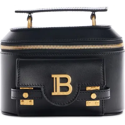 Balmain B-buzz Leather Vanity Crossbody Bag In 0pa Black