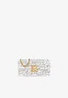 BALMAIN B-BUZZ LOVE LETTER PRINT CHAIN CLUTCH