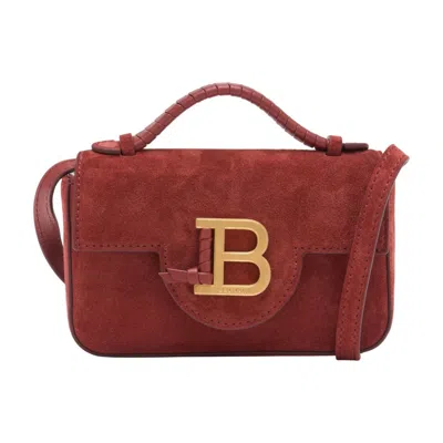 Balmain B-buzz Mini Bag 17 In Red