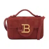 Balmain Mini B-buzz Twisted-handle Tote Bag In Red