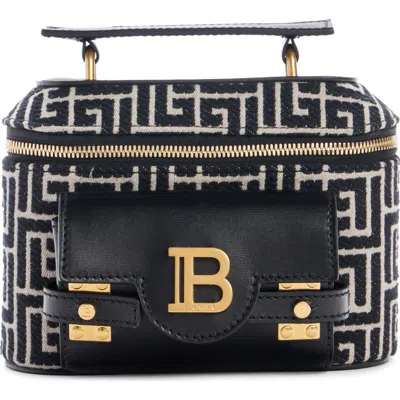 Balmain Women's B-buzz Vanity In Monogram Jacquard In Gfe Black