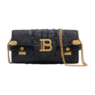 Balmain B Buzz Pouch 23  Leather Black