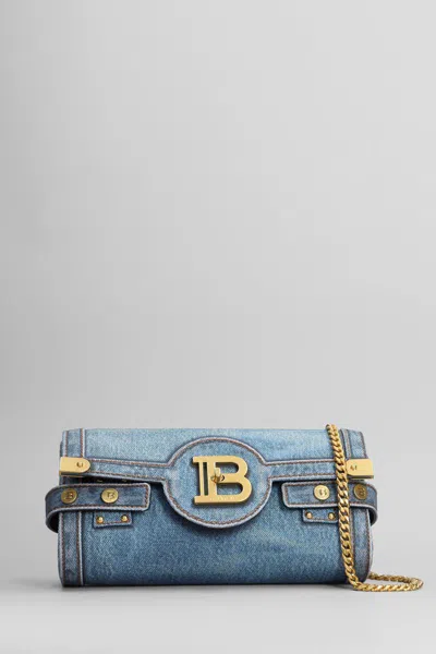 Balmain B Buzz Pouch 23 Shoulder Bag In Blue