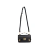 Balmain Bbuzz 24 Shoulder Bag In Smooth Leather In Black