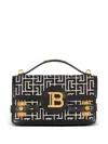 Balmain B-buzz 24 Shoulder Bag Jacquard Canvas In Multicolor