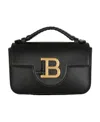 Balmain B-buzz 17 Mini Leather Shoulder Bag In Black
