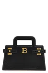 Balmain Structured Small B-buzz Handbag In Calf Leather In Black