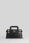 Balmain B Buzz Small Shoulder Bag In Black Leather In Black