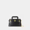 Balmain B-buzz Small Top Handle Crossbody In Black