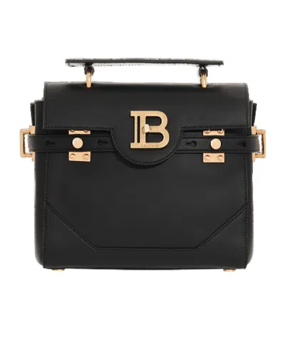 Balmain Smooth Leather B-buzz 23 Bag In Black