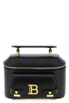 Balmain B Buzz Zip Vanity Top-handle Bag In Calfskin In Black