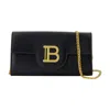 Balmain B Buzz Wallet On Chain  Leather Black