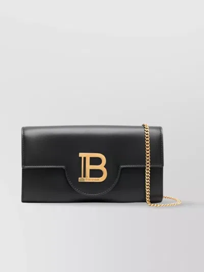 BALMAIN B-BUZZ WALLET ON CHAIN-CALFSKIN
