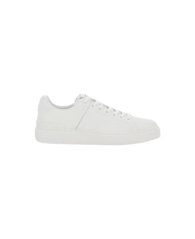 Balmain B-court-calfskin In White
