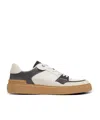 Balmain B-court Flip Leather Trainers In Gray