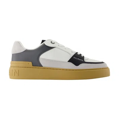 BALMAIN B COURT FLIP SNEAKERS BALMAIN LEATHER GREY