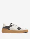 Balmain B-court Flip Leather Trainers In Gray